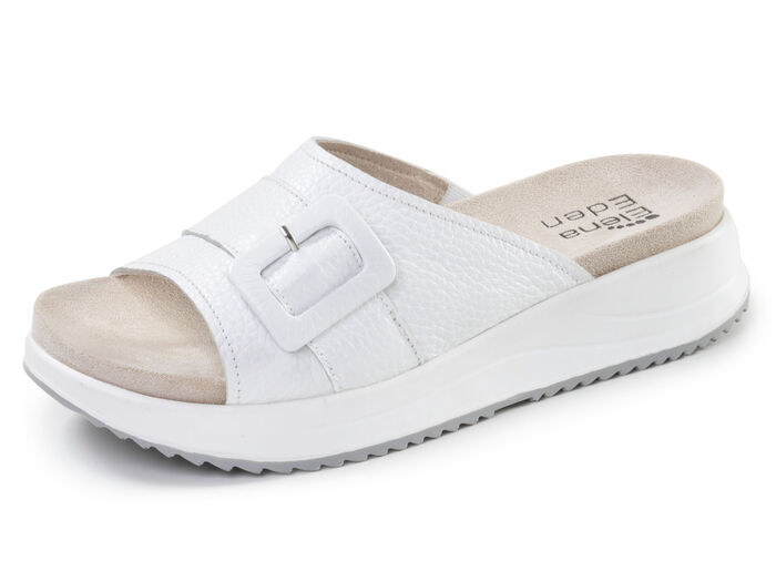 ELENA EDEN, modieuze damesmuiltjes, breedte G, met uitneembaar voetbed WEISS