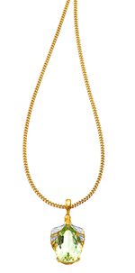 Hanger met groene amethist 