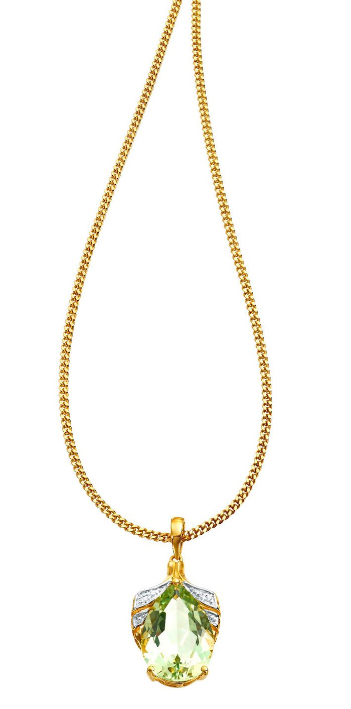 Hanger met groene amethist 