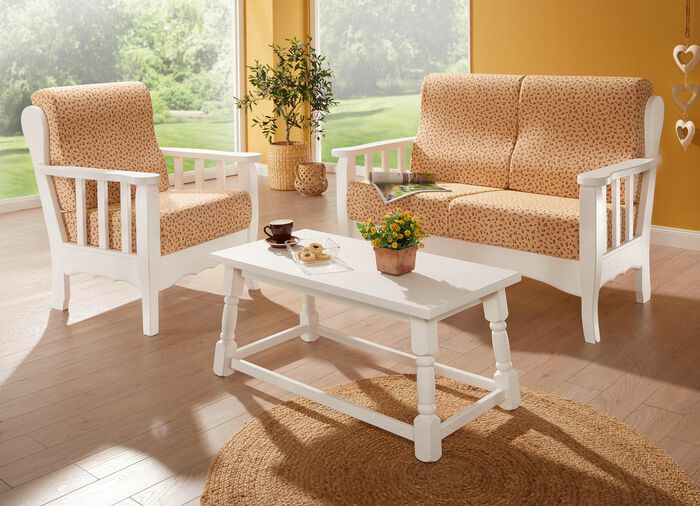 Gestoffeerd meubel op een massief grenen frame 