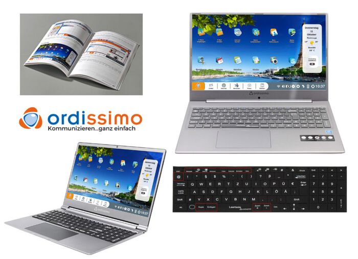 Ordissimo Notebook met eenvoudig te bedienen besturingssysteem ZILVER