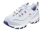 SKECHERS sneakers met veters en suède afwerking BLAUW-ROZE
