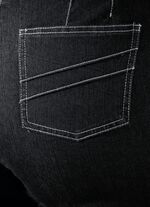 Jeans met bijgesneden tailleband ZWART