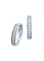 Creoolse oorbellen van platina, met loepzuivere briljanten 