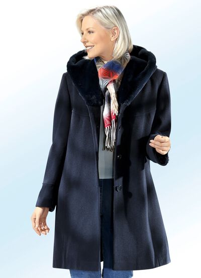 Korte jas met vaste capuchon 