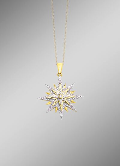 Grote sterhanger met briljant geslepen diamanten 