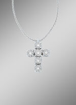 Elegante kruishanger met ankerketting en diamanten 