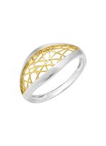Fascinerende damesring in elegante bicolor look 