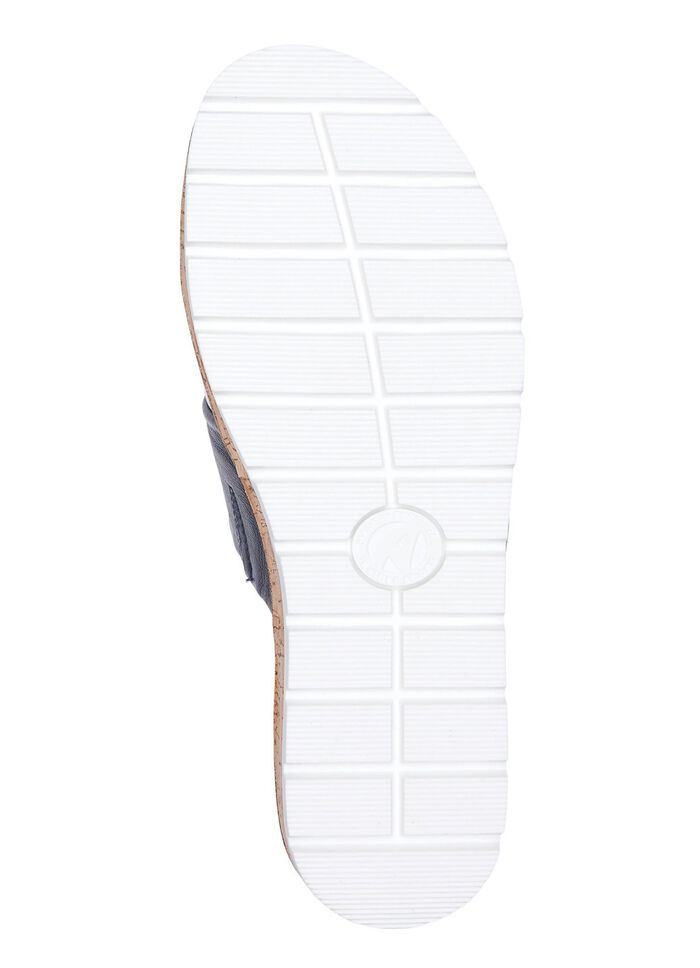 ELENA EDEN, comfortabele damesmuiltjes, breedte G, met uitneembaar voetbed BLAUW-WIT-ROOD