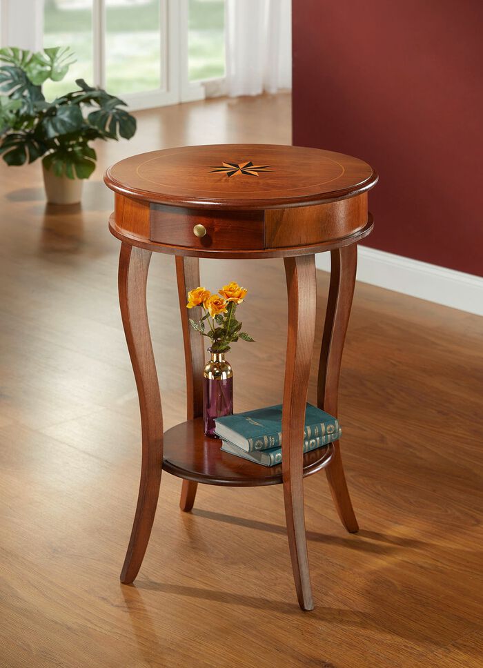 Bijzettafel met inleg en lade 