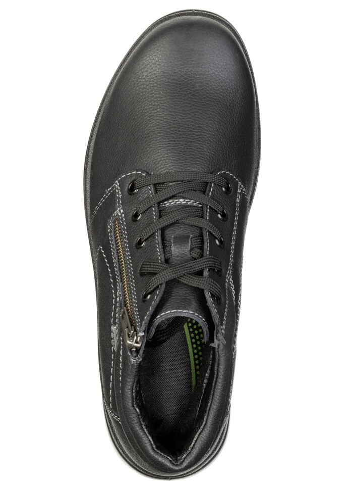 GINO GALANTE, gevoerde herenlaarzen, winterschoenen, breedte H, met rits ZWART