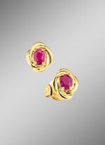 Oorbellen met robijnen 