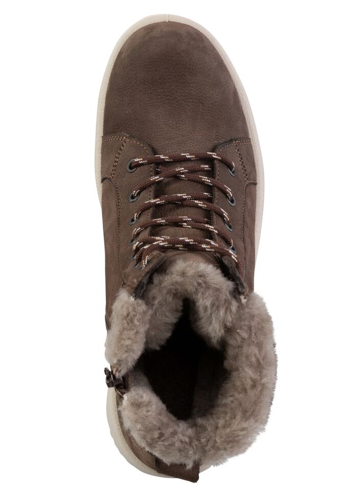 Veterlaarsjes van echt lamsleer 