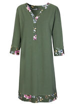 Set van twee nachthemden met knoopsluiting 