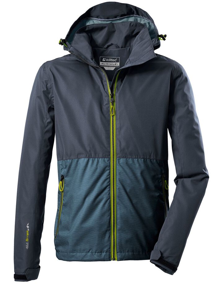 Functioneel herenjack van Killtec&reg; met afneembare capuchon DONKERBLAUW