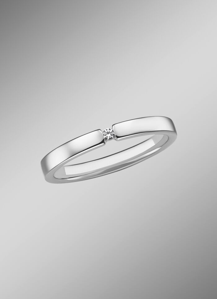 Elegante trouwring van platina 