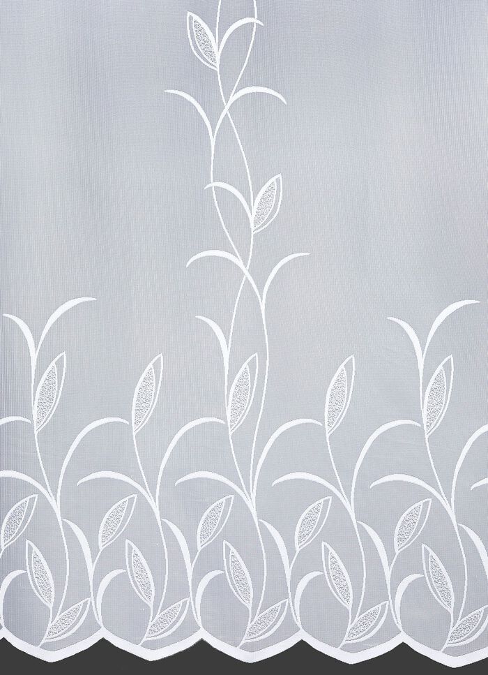 Gebloemd gordijn met natuurlijk bladmotief 