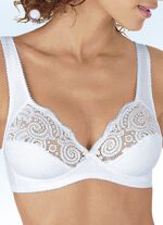 Dorina bh met elastische kantafwerking WIT