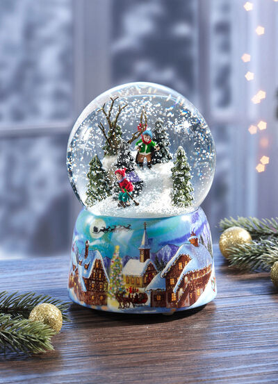 Sneeuwbol met mechanisch mechanisme 