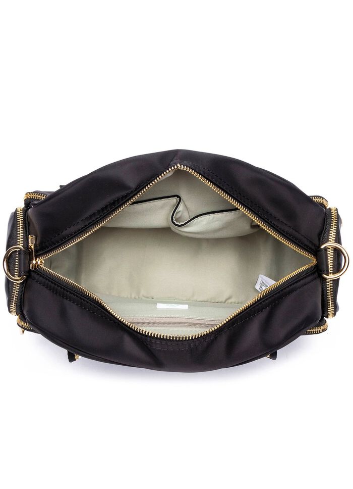 Collezione Alessandro tas gemaakt van synthetisch materiaal ZWART-OUDZILVER