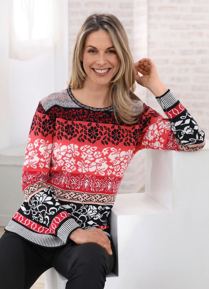 Trui met jacquardmotief 