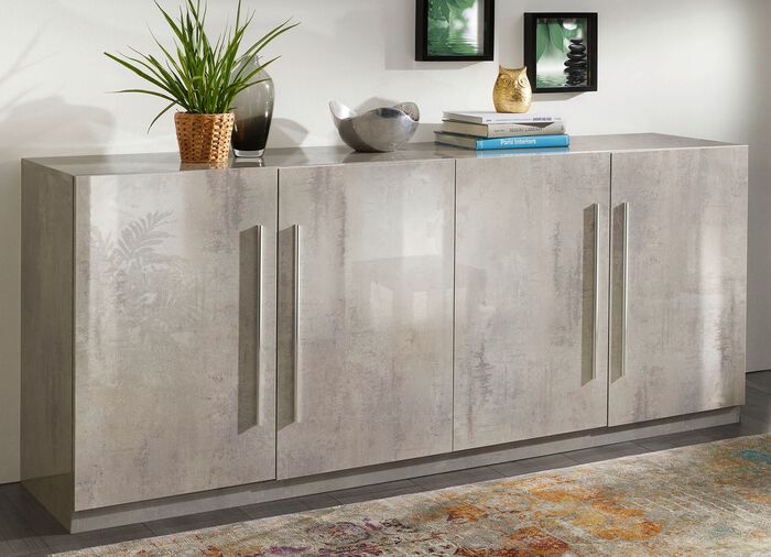 Dressoir, 3 deuren met hoogglans oppervlakken 