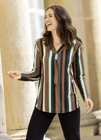 Overhemd met vaste stropdas 