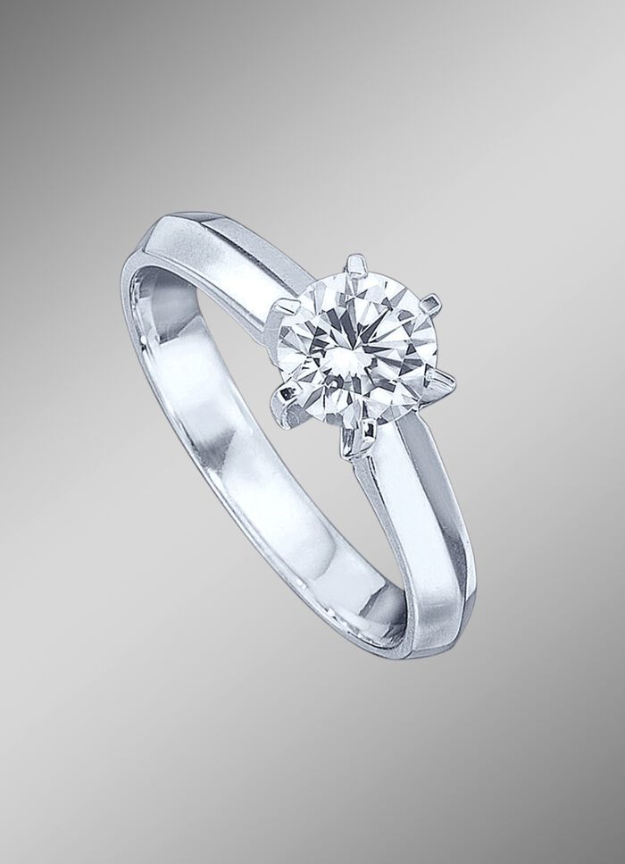 Luxueuze damesring met loepzuivere briljant 