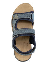 Synthetische en textiel sandaal BLAUW-GRIJS