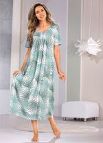 Nachthemd met quilt- en plooiwerk 