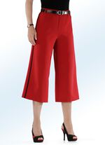 Broekrok met trendy contrasterende biezen ROOD-ZWART