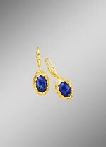 Oorbellen, echte lazuursteen 