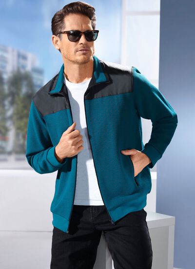 Sweatvest met zijzakken 