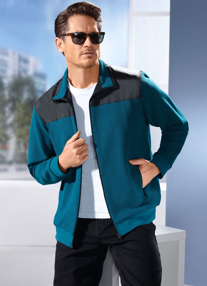 Sweatvest met zijzakken 