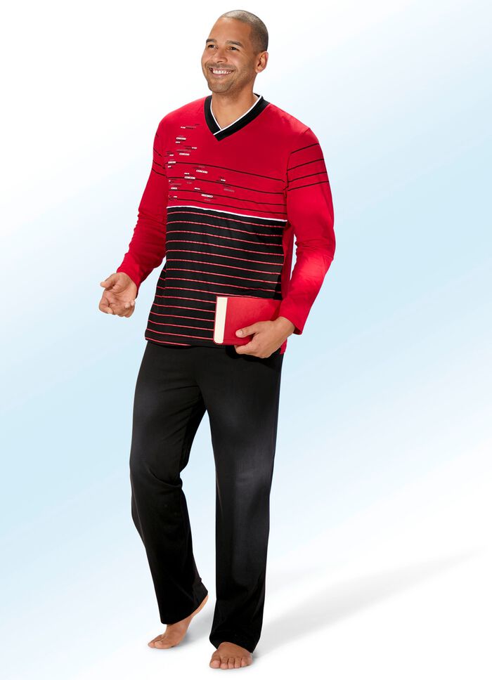 Set van twee pyjama's met V-hals 