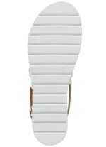 ELENA EDEN sandaal van gedeeltelijk nappaleer met reptielreli&euml;f 