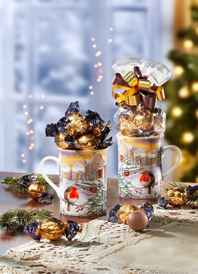 Winterbekers met chocolaatjes 