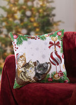 Kerstkussensloop in tapisseriekwaliteit 