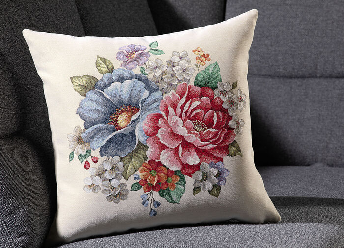 Boeket bloemen kussenhoes 