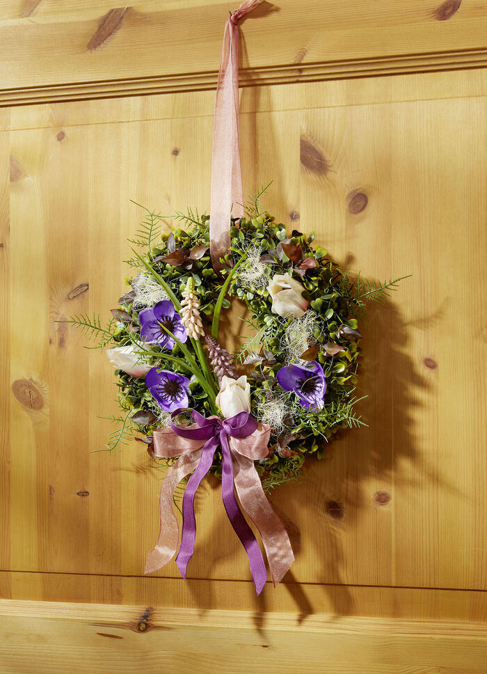 Wandkrans in een prachtige kleurencombinatie 