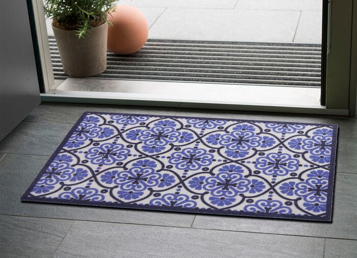 Deurmat met antislip latex achterkant 