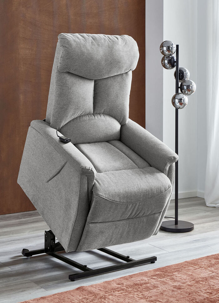 TV-fauteuil met motor en sta-op-hulp GRIJS