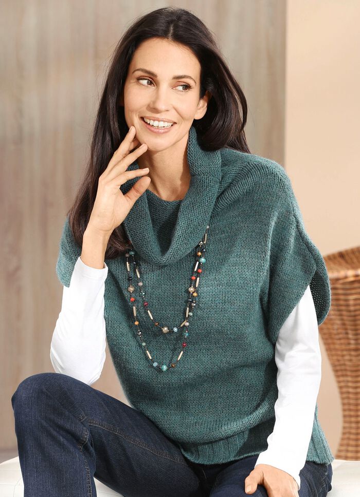 Trui met alpaca-inhoud DONKERE SALIE GEM&Ecirc;LEERD