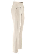 Broek met zakken met rits BEIGE