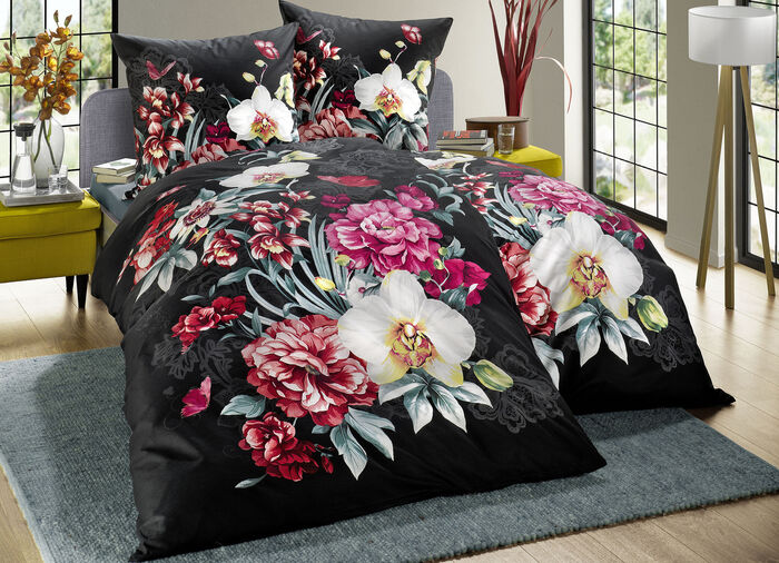 Kaeppel beddengoedset met ritssluiting ZWART