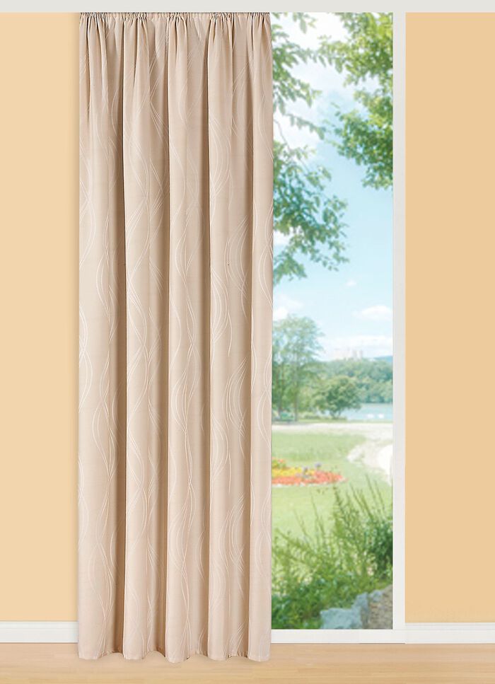 Overgordijn met universele railband CR&Egrave;ME