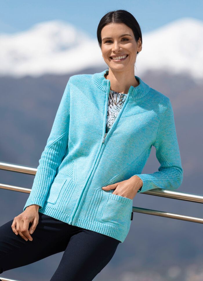 Vestje van melange garen 