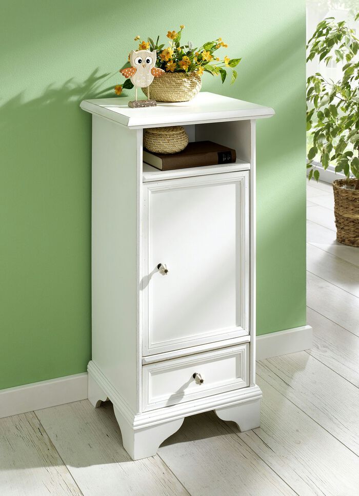 Gedeeltelijk massieve dressoirs met metalen knopen WIT