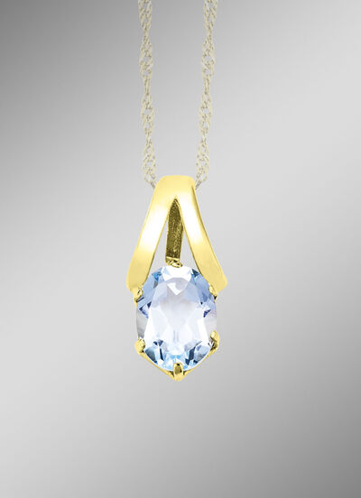 Hanger met blauwe topaas 