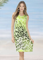 Laurina jurk met all-over print, mouwloos 